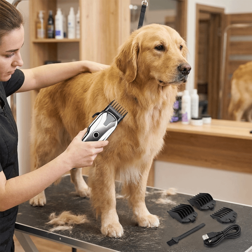 Cordless Dog Clippers Low Noise Grooming - Cortadora eléctrica para mascotas con carga