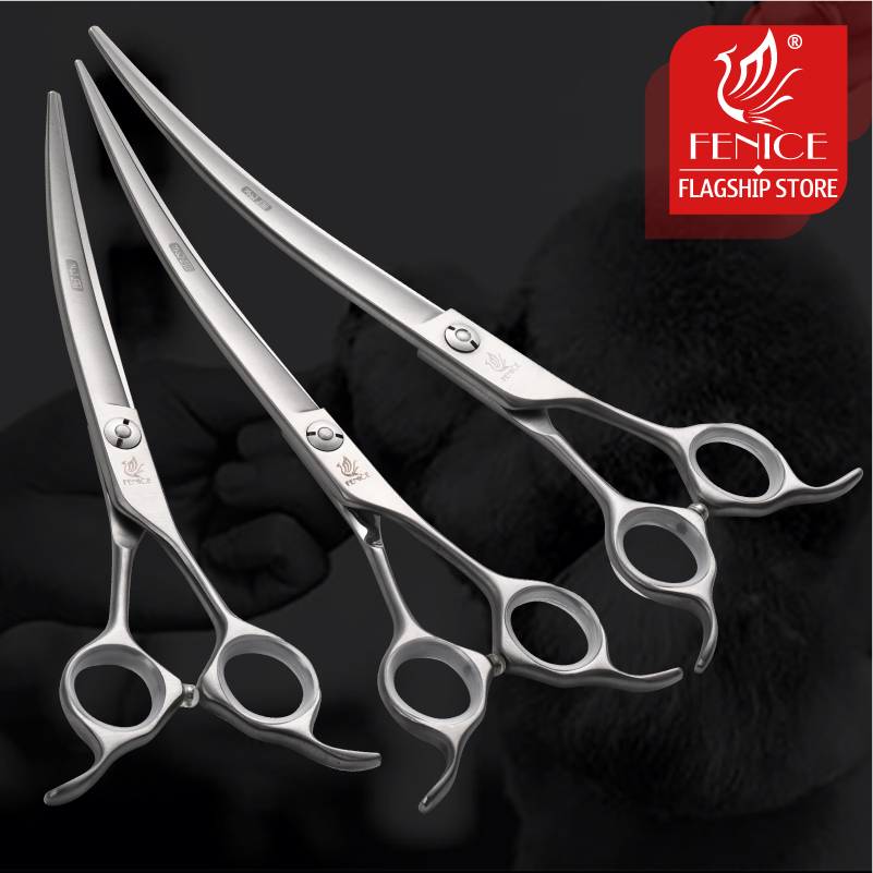 Professional Pet Grooming Scissors Curved - Fenice-Tijeras profesionales de peluquería para mascotas,