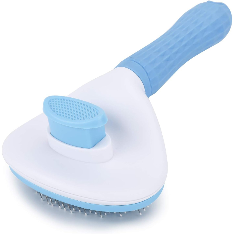 Slicker Brush Self Cleaning Pet Grooming - Cepillo Autolimpiante para Mascotas, Perros, Gatos