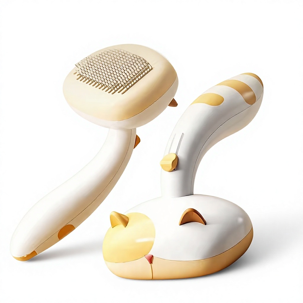 Slicker Brush Self Cleaning Pet Grooming - Cepillo de Aseo para Mascotas, Peine