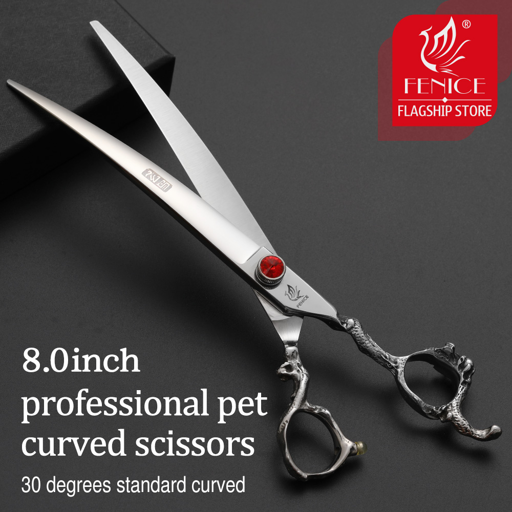 Professional Pet Grooming Scissors Curved - Tijeras de Peluquería Profesionales Fenice Dragon