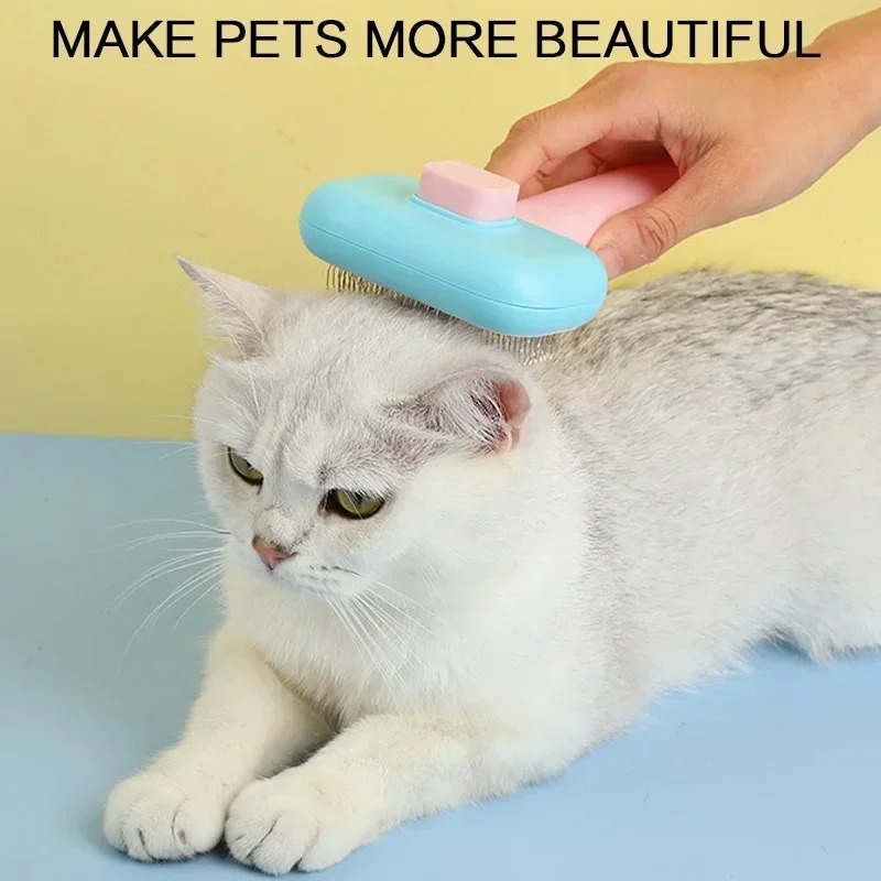 Slicker Brush Self Cleaning Pet Grooming - Cepillo autolimpiante para el cuidado de