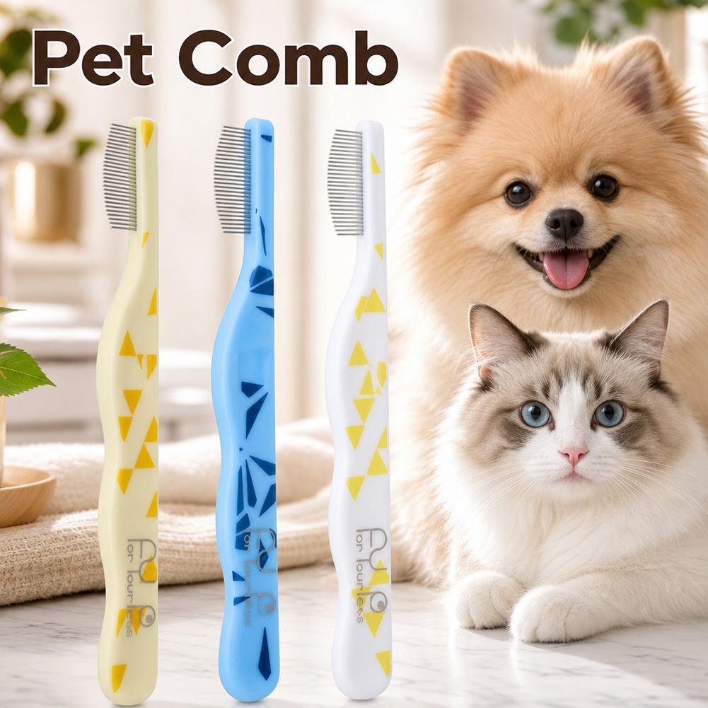 Flea Comb Fine Tooth Pet Tear Stain - Peine para gatos con diseño de