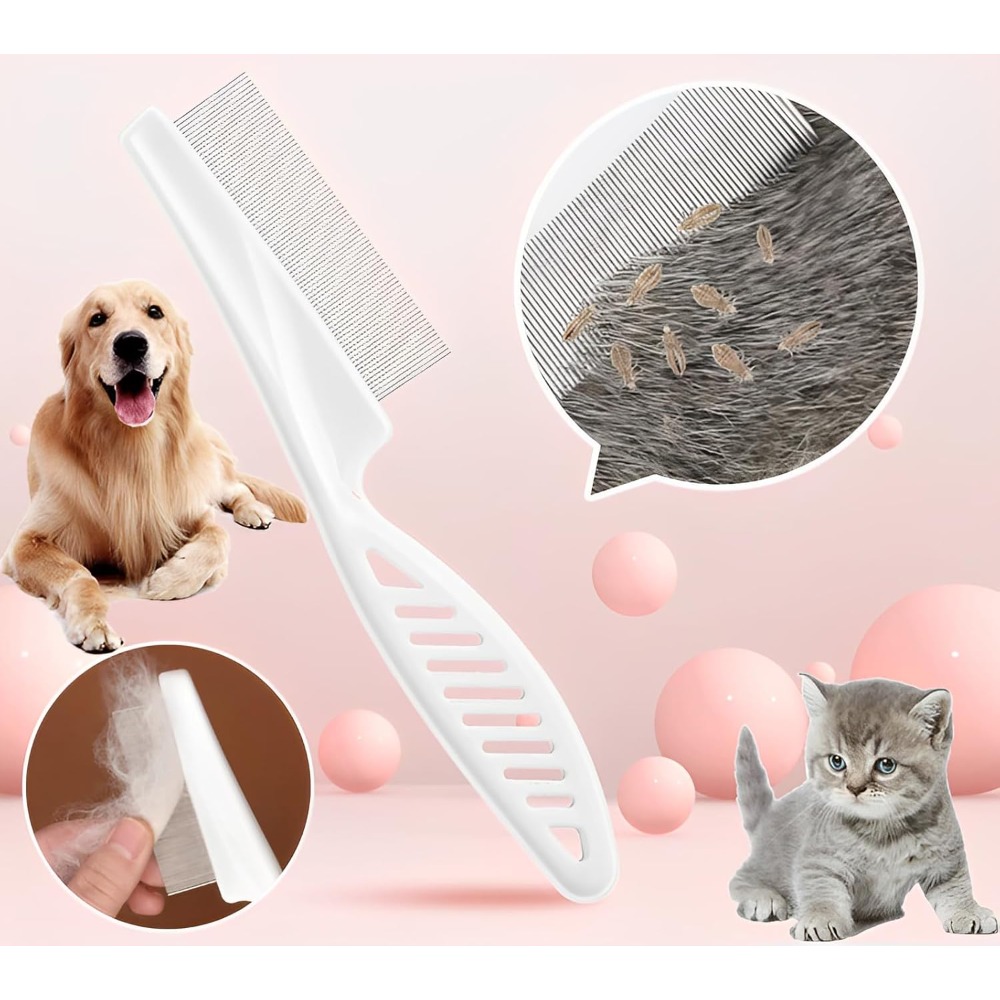 Flea Comb Fine Tooth Pet Tear Stain - Peine para pulgas para perros y