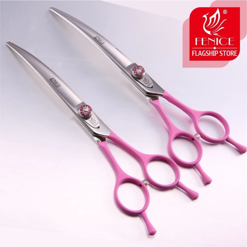 Tijeras Curvas Profesionales F - Professional Pet Grooming Scissors Curved reseña y precio