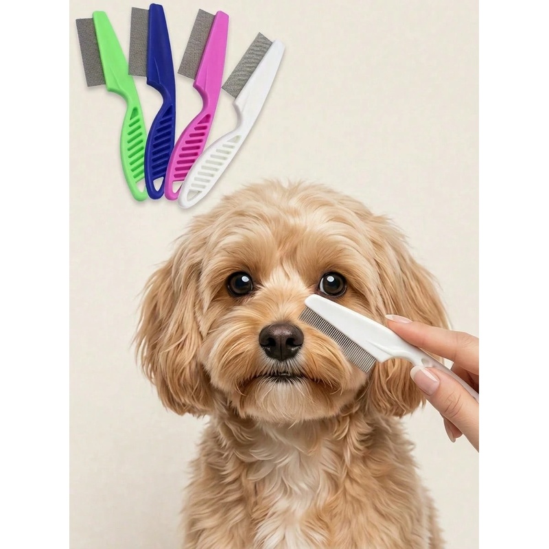 Peine de Acero Inoxidable de D - Flea Comb Fine Tooth Pet Tear Stain reseña y precio
