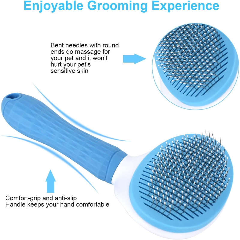 Cepillo Autolimpiante para Mas - Slicker Brush Self Cleaning Pet Grooming reseña y precio