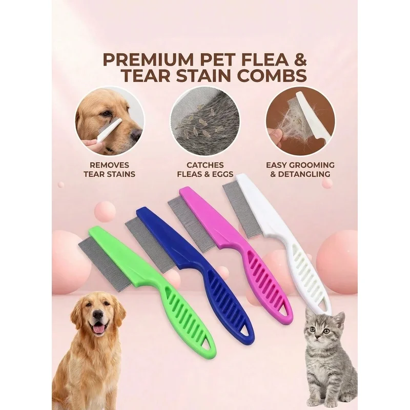 Peine para eliminar manchas de - Flea Comb Fine Tooth Pet Tear Stain reseña y precio