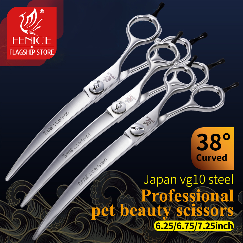 Fenice-Tijeras profesionales d - Professional Pet Grooming Scissors Curved reseña y precio