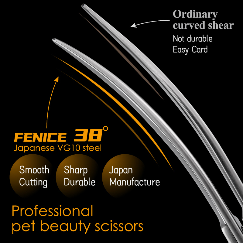 Fenice-Tijeras profesionales d - Professional Pet Grooming Scissors Curved reseña y precio