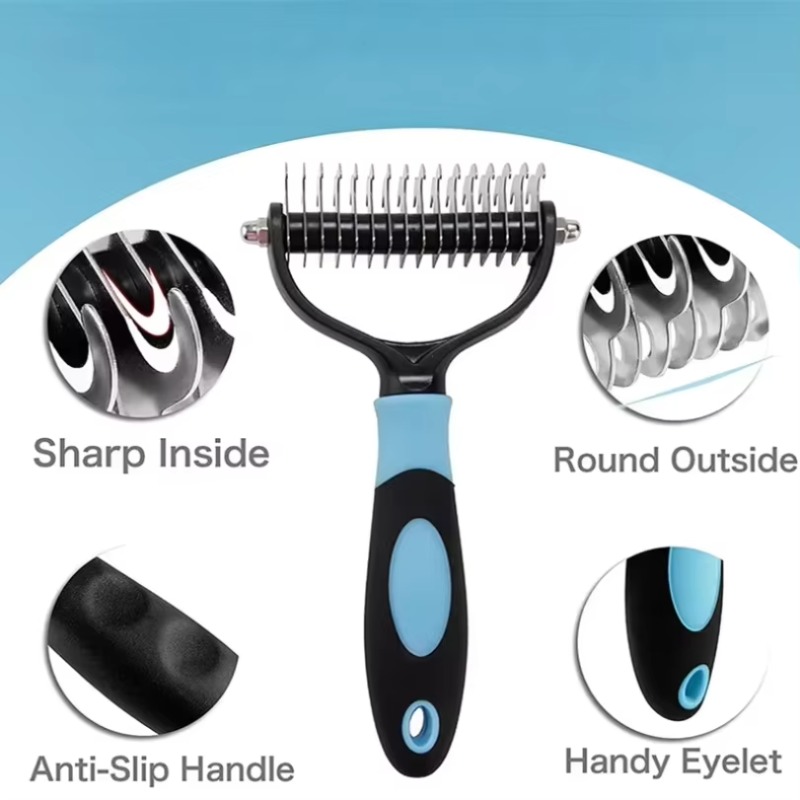 Cepillo profesional para elimi - Undercoat Rake Dematting Tool Dog Shedding reseña y precio