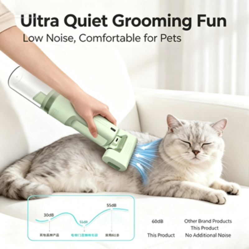 Aspiradora inalámbrica para el - Pet Grooming Vacuum Suction Kit 5 In 1 reseña y precio