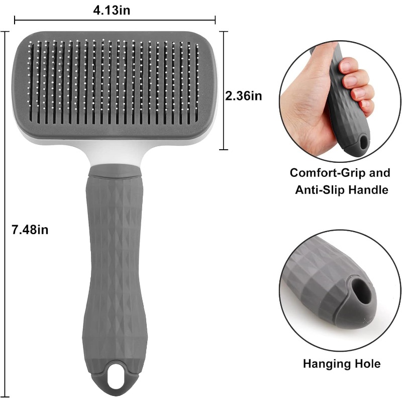Cepillo Autolimpiable para Eli - Slicker Brush Self Cleaning Pet Grooming reseña y precio