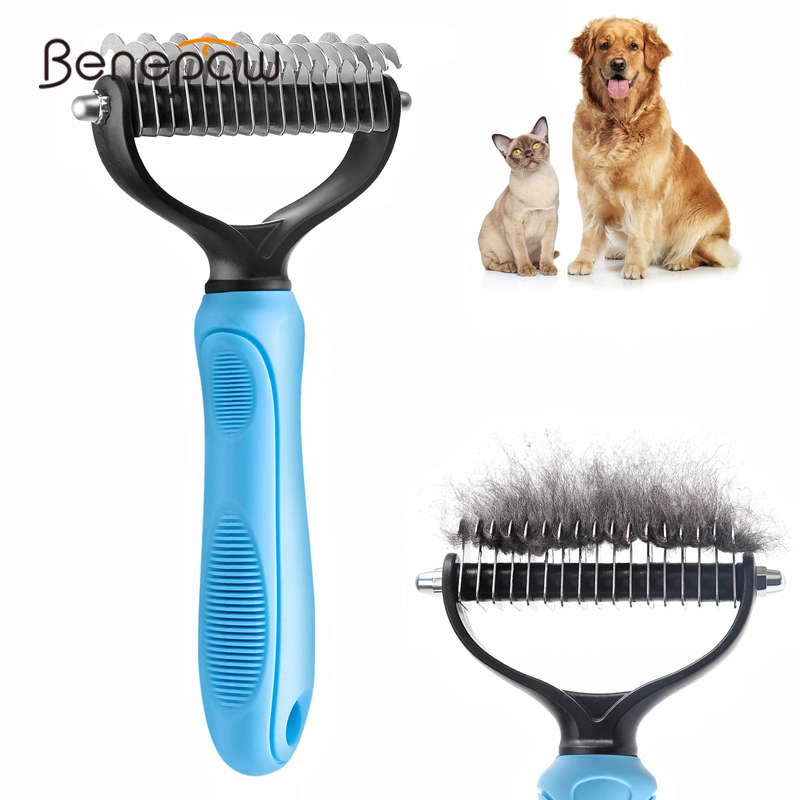 Benepaw-rastrillo profesional  - Undercoat Rake Dematting Tool Dog Shedding reseña y precio