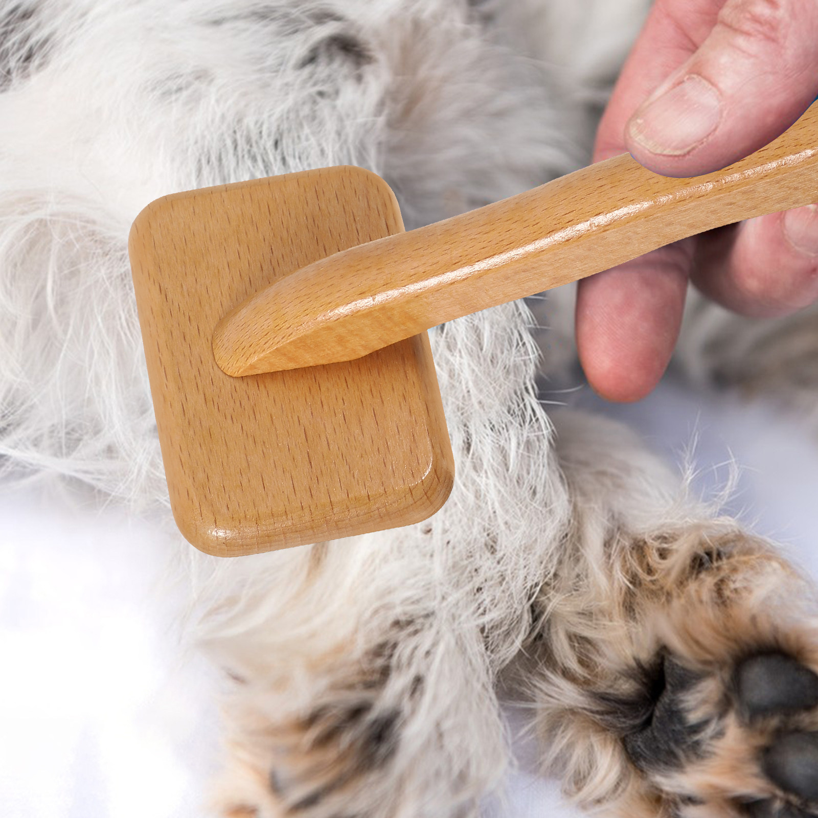 Cepillo de madera para perros, - Slicker Brush Self Cleaning Pet Grooming reseña y precio