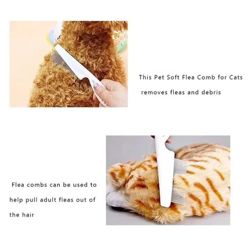 Peine para piojos de mascotas, - Flea Comb Fine Tooth Pet Tear Stain reseña y precio