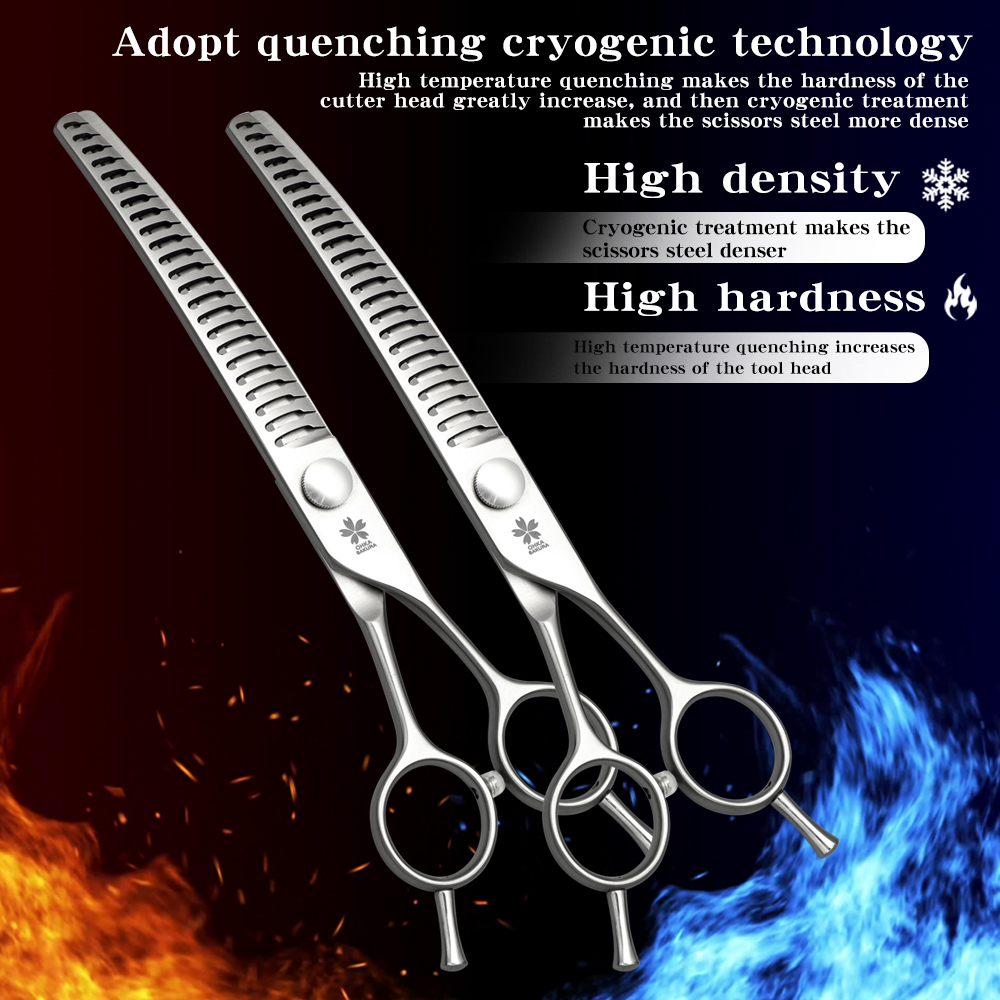 Tijeras Profesionales para Pel - Professional Pet Grooming Scissors Curved reseña y precio