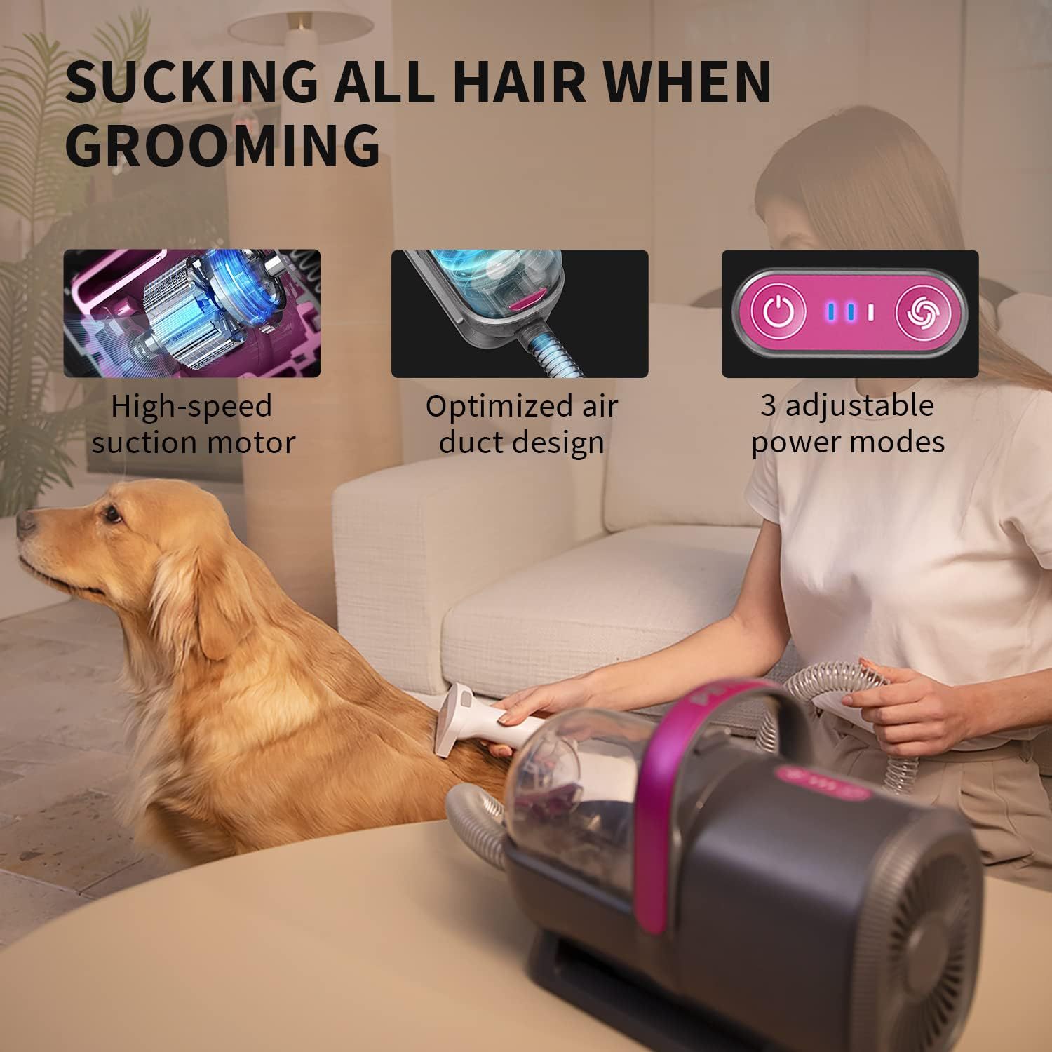 PETKIT Airclipper Kit de vacío - Pet Grooming Vacuum Suction Kit 5 In 1 reseña y precio