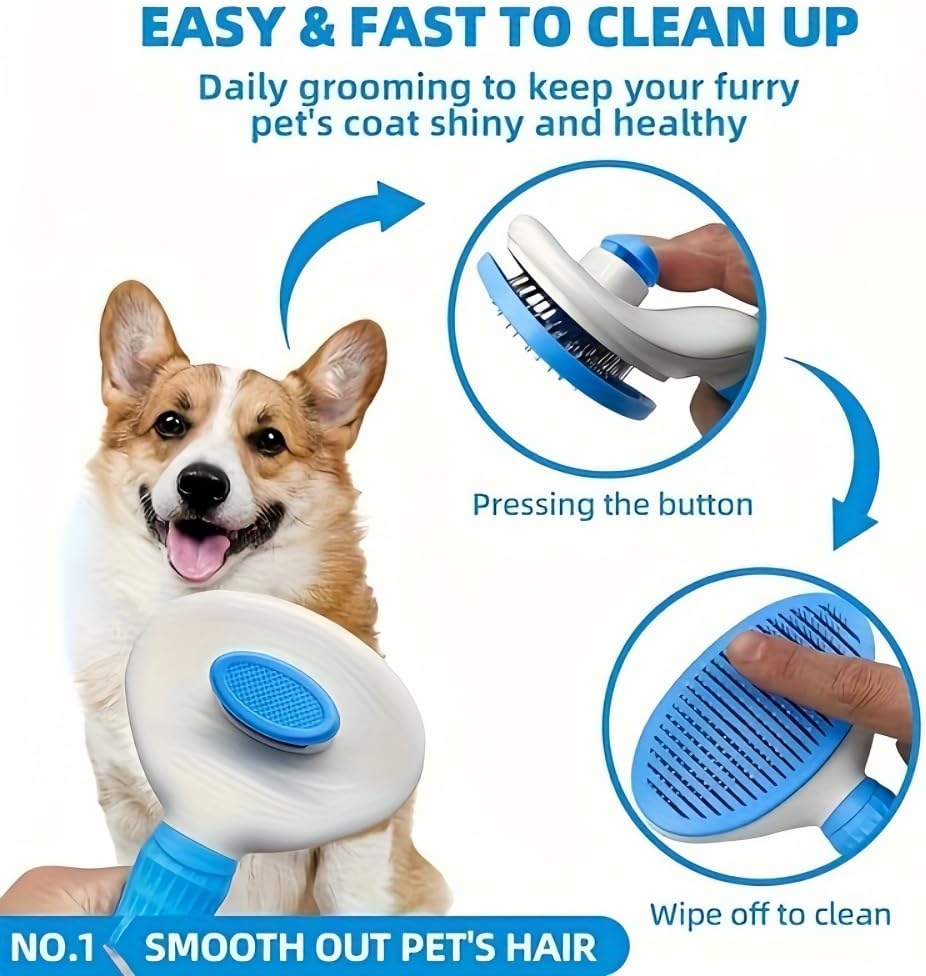 Cepillo Autolimpiante para Mas - Slicker Brush Self Cleaning Pet Grooming reseña y precio