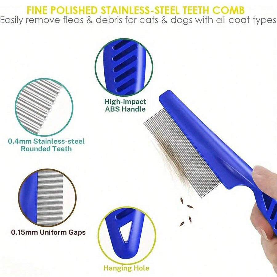 Juego de 4/6 peines para masco - Flea Comb Fine Tooth Pet Tear Stain reseña y precio