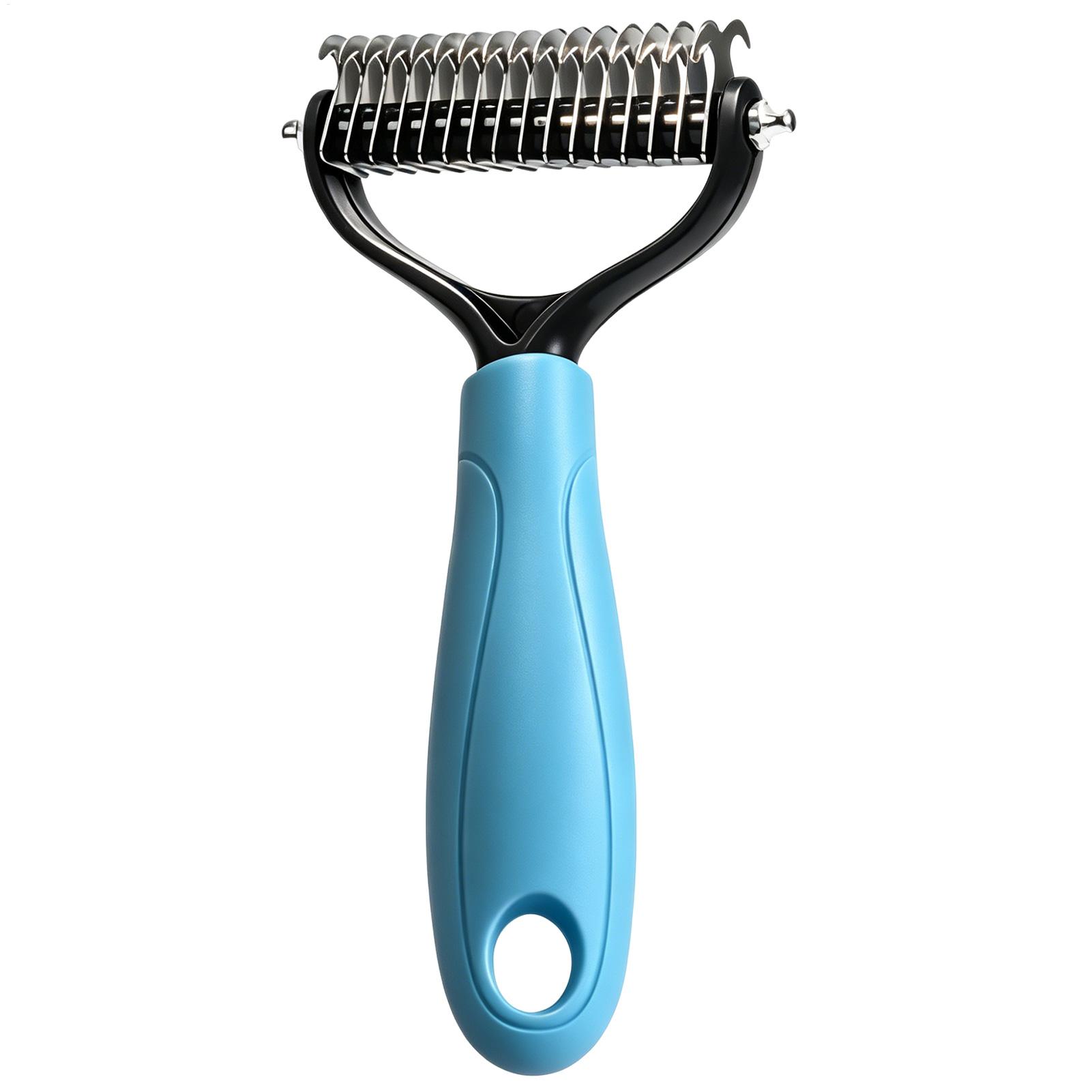 Cepillo deslanador de doble ca - Undercoat Rake Dematting Tool Dog Shedding reseña y precio