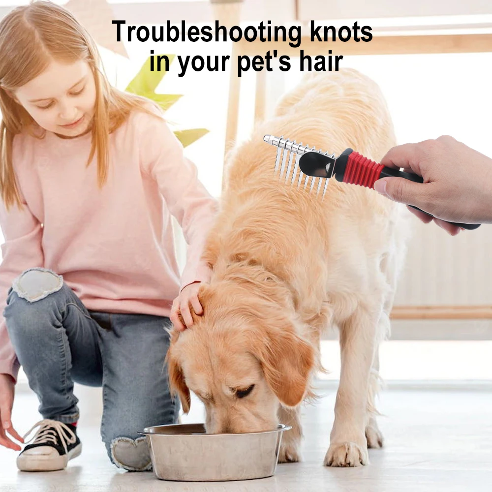 Cepillo para Pelo de Mascotas, - Undercoat Rake Dematting Tool Dog Shedding reseña y precio