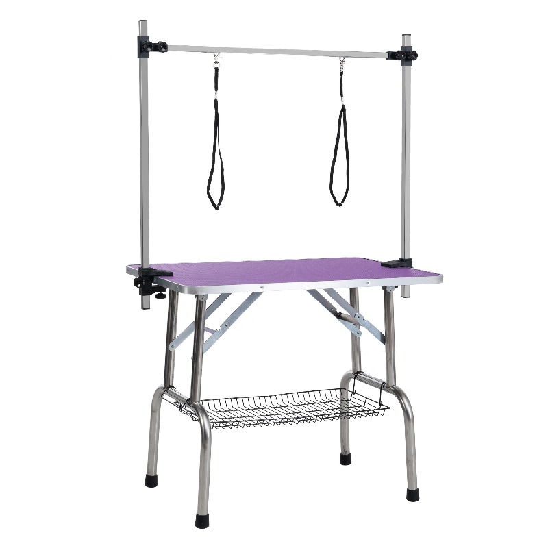 Mesa de aseo plegable para per - Folding Pet Grooming Table Arm Clamp reseña y precio