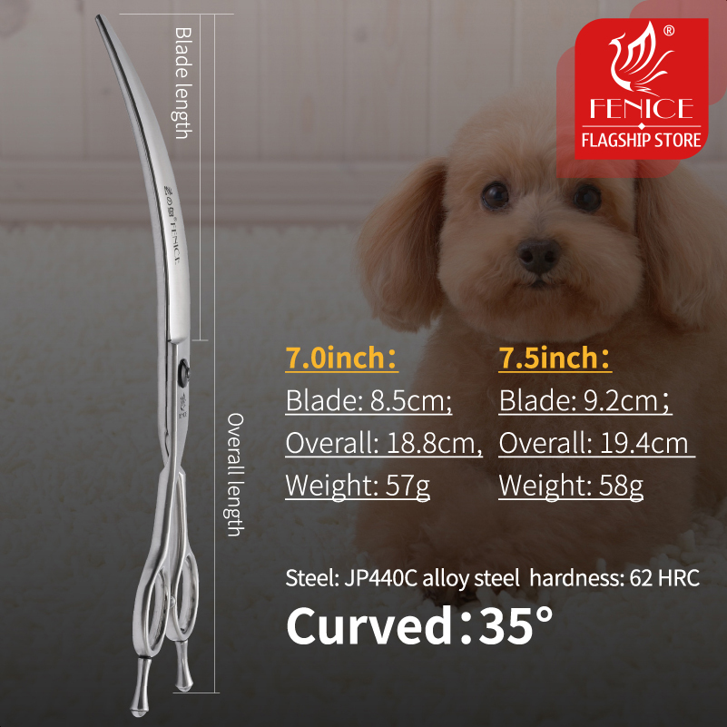Fenice-Tijeras profesionales d - Professional Pet Grooming Scissors Curved reseña y precio