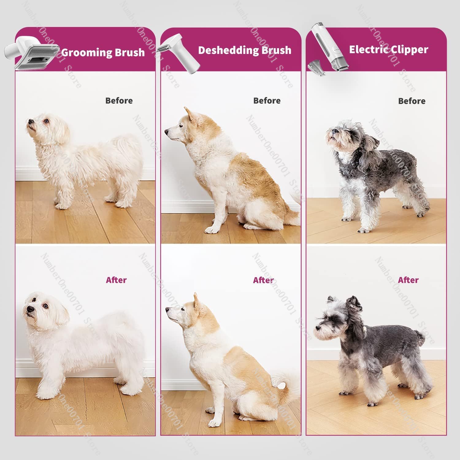 Kit de Aseo para Mascotas 5 en - Pet Grooming Vacuum Suction Kit 5 In 1 reseña y precio