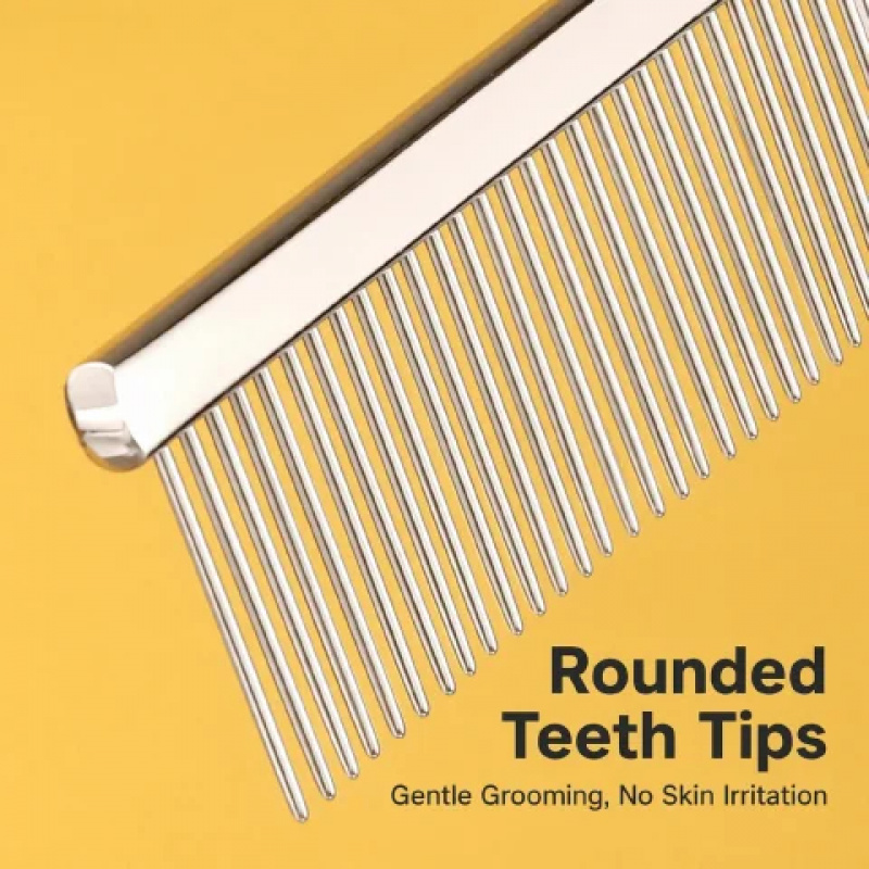 Peine de acero inoxidable 304  - Flea Comb Fine Tooth Pet Tear Stain reseña y precio
