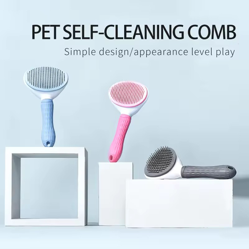 Cepillo Autolimpiante de un So - Slicker Brush Self Cleaning Pet Grooming reseña y precio