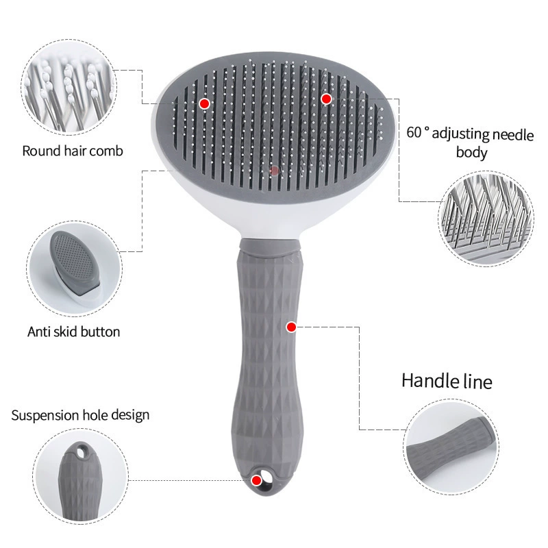 Cepillo Autolimpiante de un So - Slicker Brush Self Cleaning Pet Grooming reseña y precio