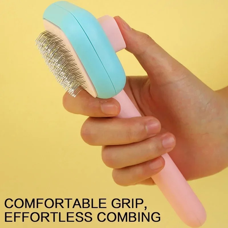 Cepillo autolimpiante para el  - Slicker Brush Self Cleaning Pet Grooming reseña y precio