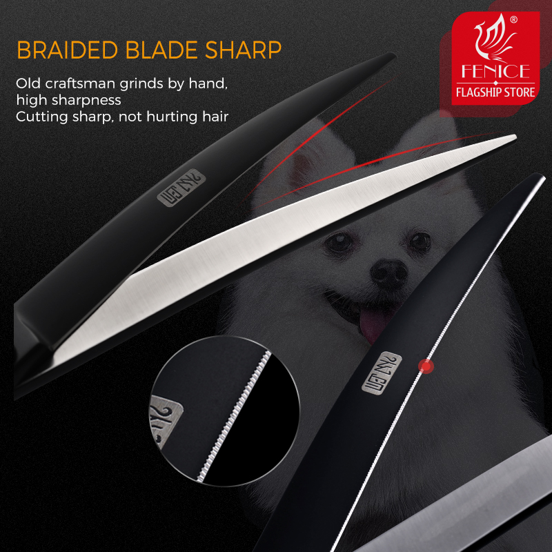 Tijeras Profesionales Fenice d - Professional Pet Grooming Scissors Curved reseña y precio