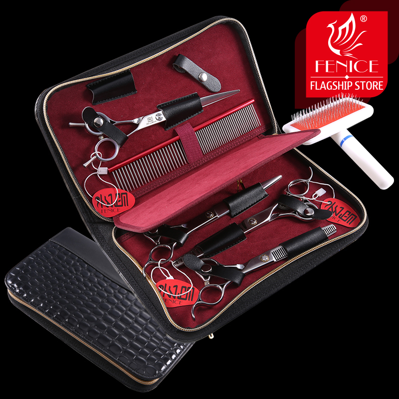 Fenice-Juego de tijeras de ase - Professional Pet Grooming Scissors Curved reseña y precio