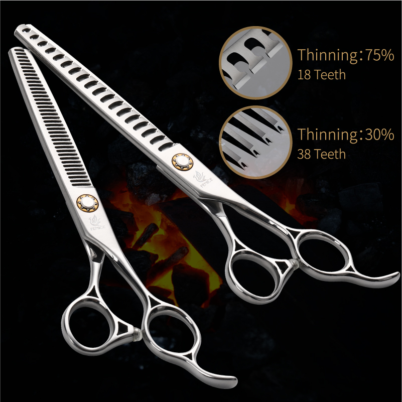Fenice-Juego de tijeras de ase - Professional Pet Grooming Scissors Curved reseña y precio