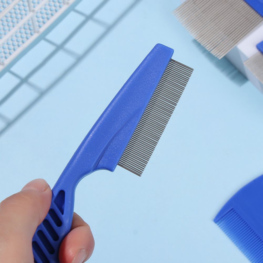 Juego de 6 peines de acero ino - Flea Comb Fine Tooth Pet Tear Stain reseña y precio