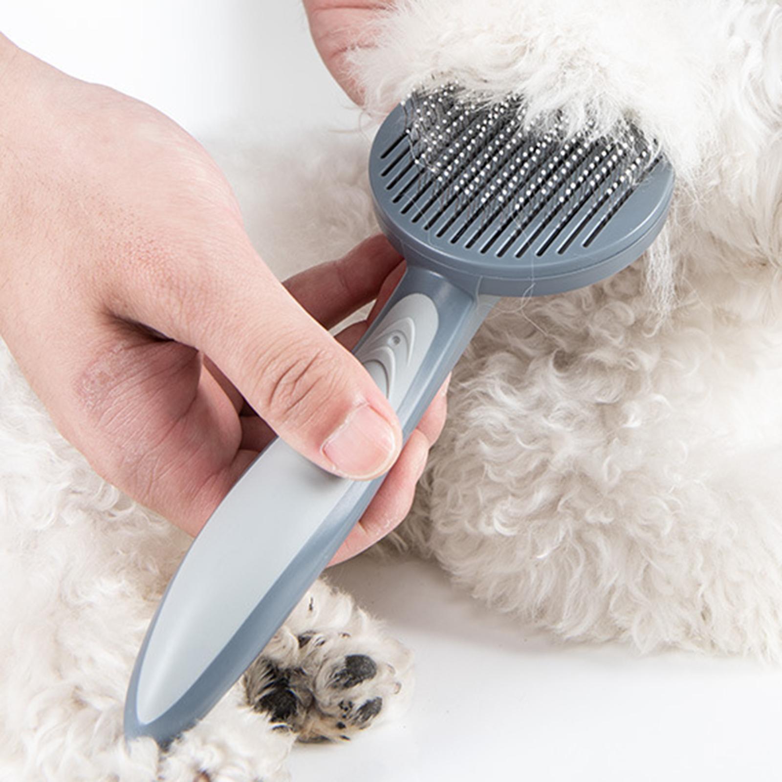Cepillo para el Cuidado de Per - Slicker Brush Self Cleaning Pet Grooming reseña y precio