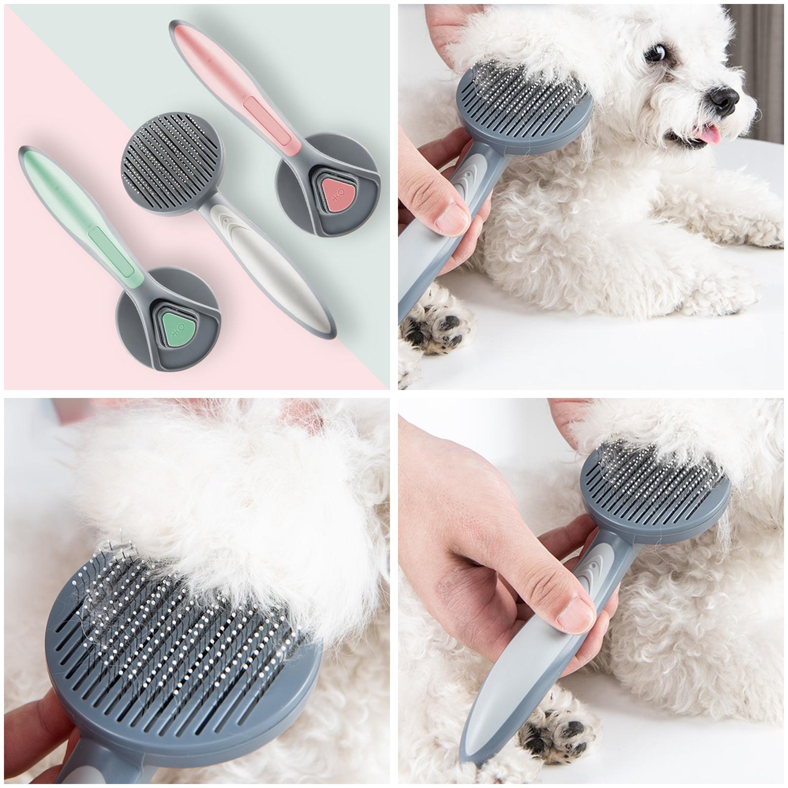 Cepillo para el Cuidado de Per - Slicker Brush Self Cleaning Pet Grooming reseña y precio