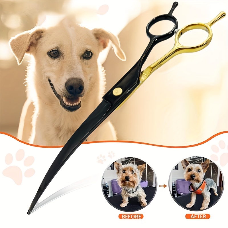 Tijeras Curvas para Peluquería - Professional Pet Grooming Scissors Curved reseña y precio