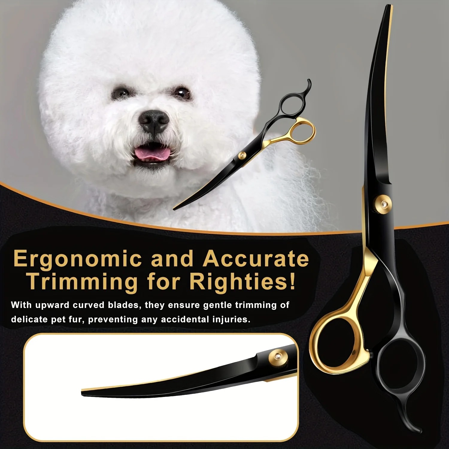 Tijeras profesionales curvas d - Professional Pet Grooming Scissors Curved reseña y precio