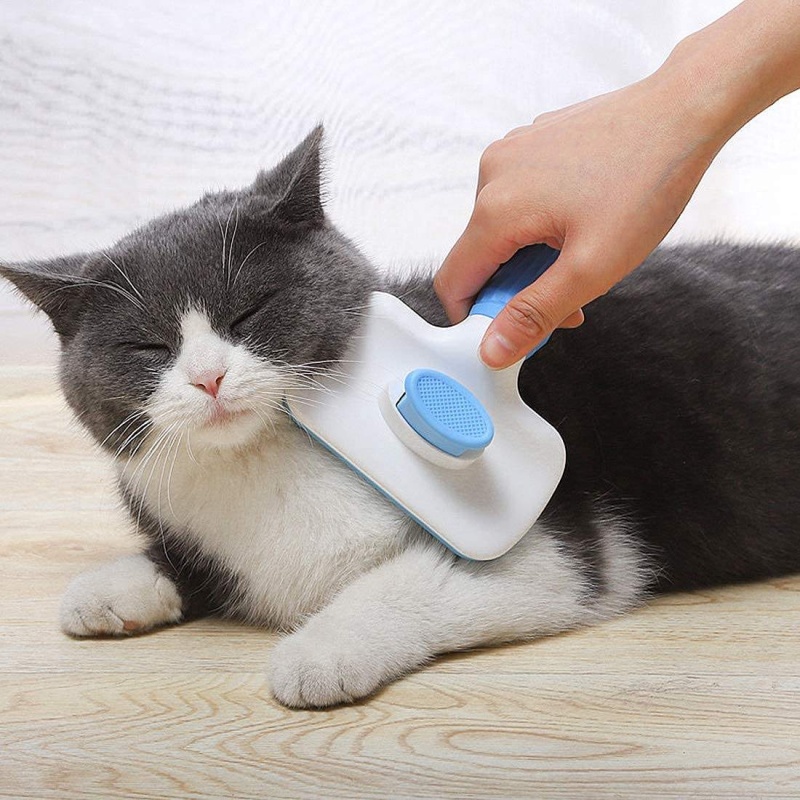 Cepillo autolimpiante para eli - Slicker Brush Self Cleaning Pet Grooming reseña y precio