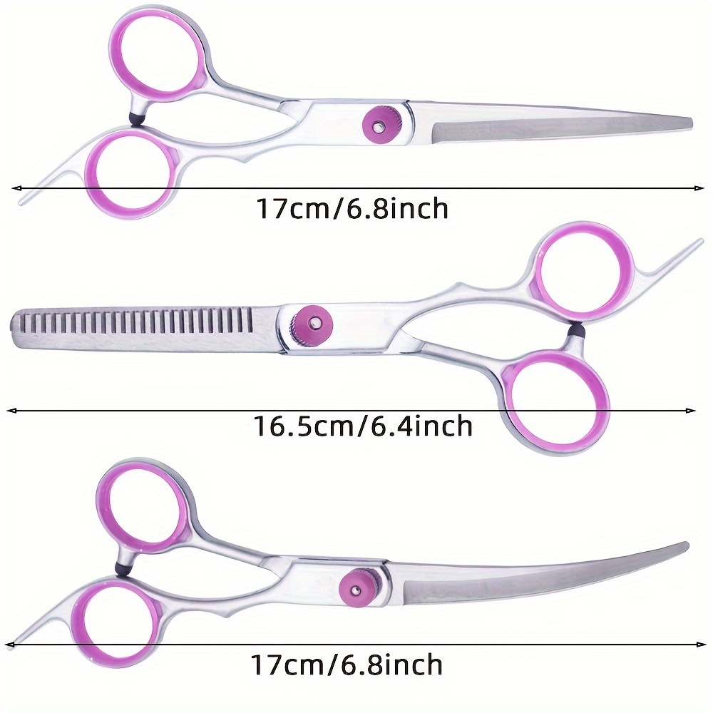 Juego de 5 Tijeras Profesional - Professional Pet Grooming Scissors Curved reseña y precio