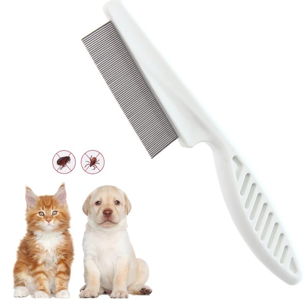Peine para pulgas para perros  - Flea Comb Fine Tooth Pet Tear Stain reseña y precio